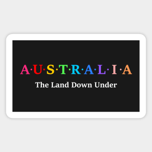 Australia, The Land Down Under Sticker